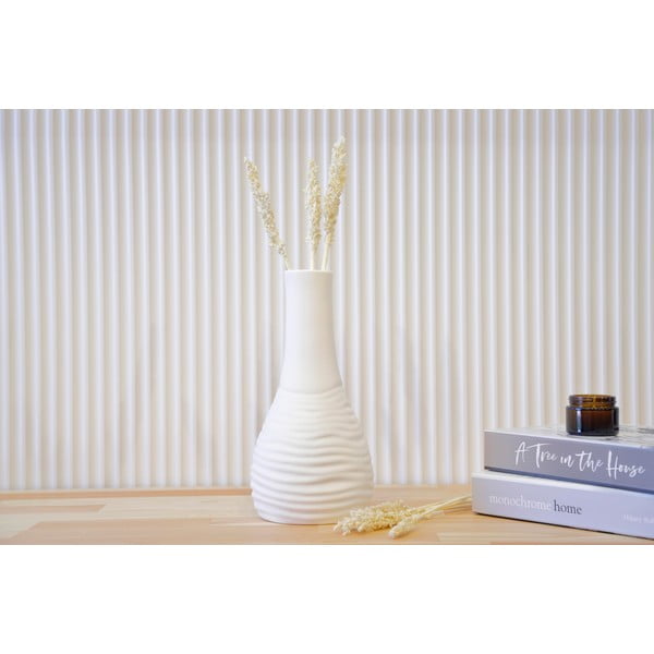 Бяла керамична ваза Crease - Rulina