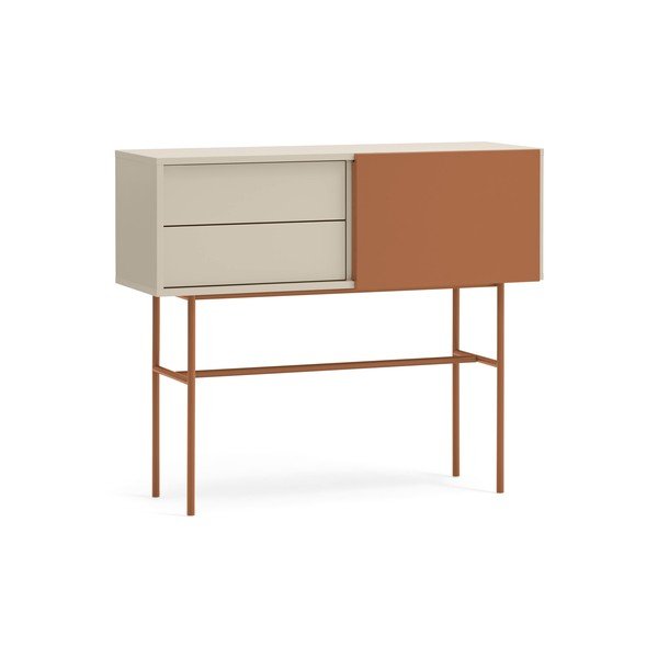 Конзолна маса в светлосиво-тухлен цвят 35x110 cm Nube - Teulat-image-2