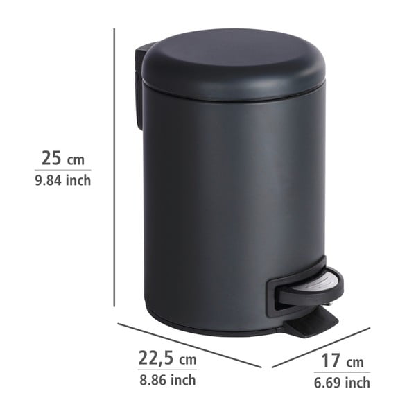 Черна кофа за боклук , 3 л Leman - Wenko-image-2