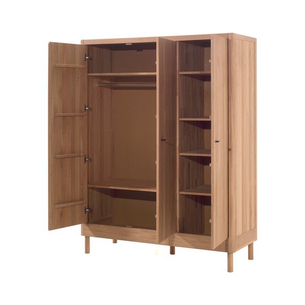 Детски гардероб от масивен дъб в естествен цвят 146x190x55 cm Forrest – Vipack-image-2