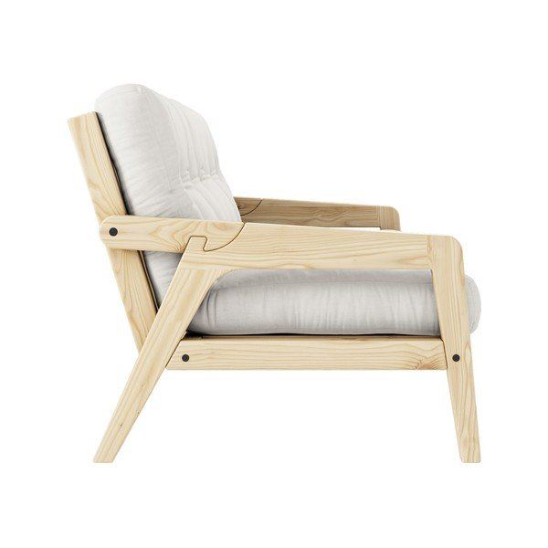 Бял/бежов разтегателен диван 204 cm Grab - Karup Design-image-4