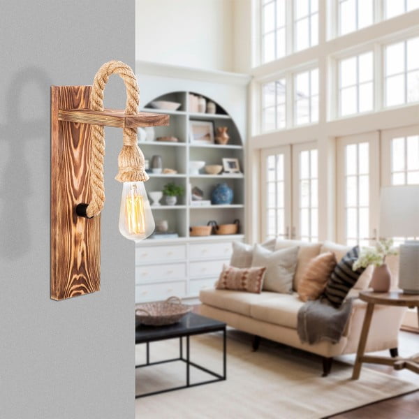 Стенна лампа в естествен цвят Erebos – Opviq lights-image-1
