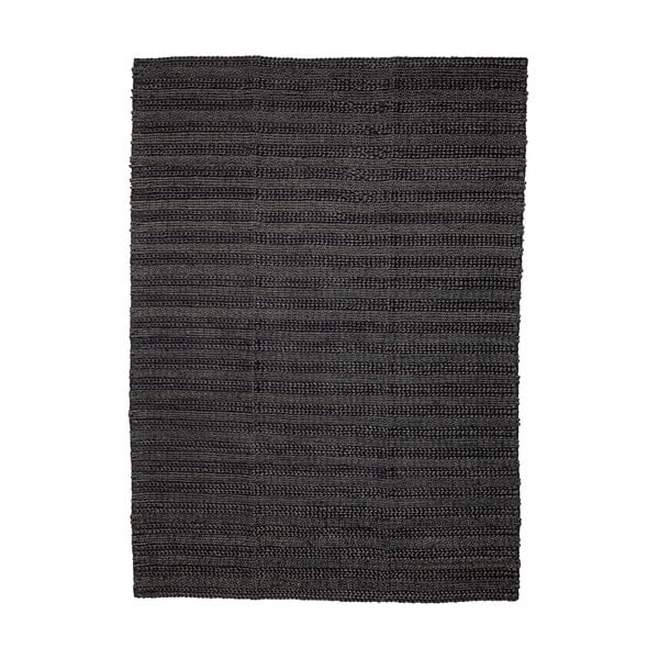 Черен ютен килим Стандарт, 150 x 210 cm - Bloomingville