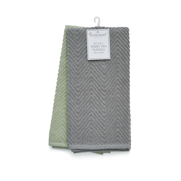 Комплект от 3 памучни кърпи за чай , 45 x 65 cm Chevron - Cooksmart ®