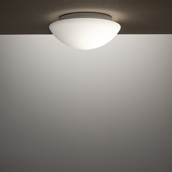 Бяла лампа за таван ø 25 cm със стъклен абажур Mato - Sotto Luce-image-1