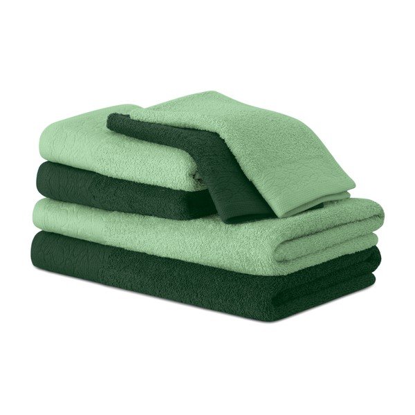 Зелени памучни хавлии и кърпи за баня в комплект от 6 бр. от тери Flos – Restilo