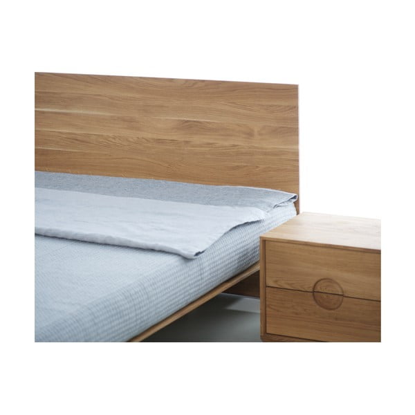 Postel z olejovaného dubového dřeva Mazzivo Nobby, 120 x 210 cm-image-1