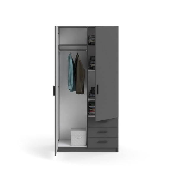 Тъмносив гардероб 99x200 cm Sprint – Tvilum-image-2