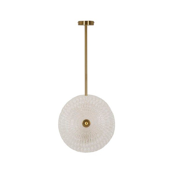 Висящо осветително тяло  в златист цвят със стъклен абажур Glass – Mauro Ferretti