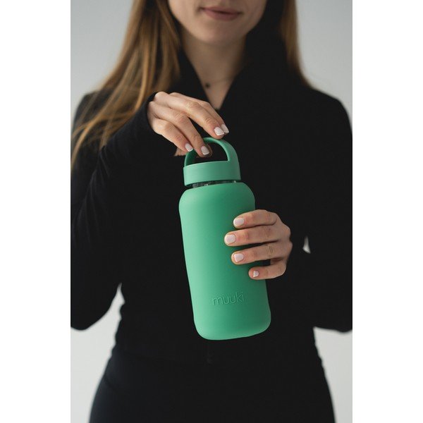 Зелена бутилка за пътуване  720 ml Frosted Green – Muuki-image-4