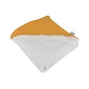 Жълта муселинова детска хавлия с качулка 75x75 cm – Bébé Douceur