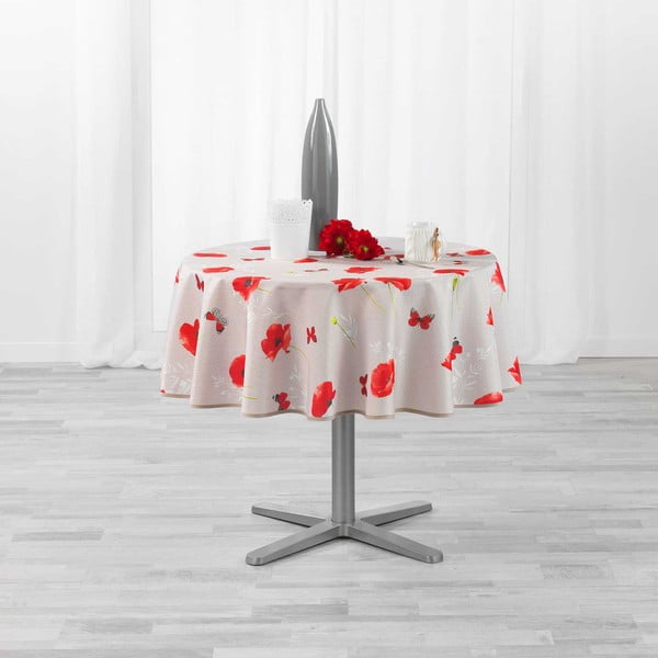 Покривка за маса ø 180 cm Sweet poppy – douceur d'intérieur-image-1