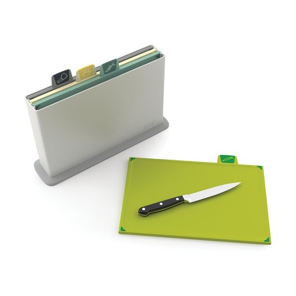 Sada světle šedého stojanu se 4 prkénky Joseph Joseph Index Opal, délka 30 cm-image-3