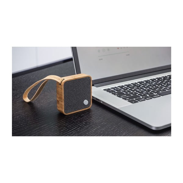 Светлокафяв квадратен Bluetooth високоговорител - Gingko-image-3