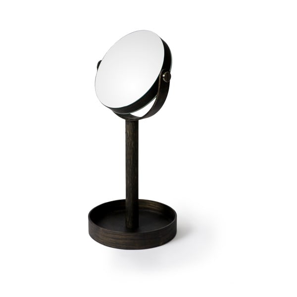 Огледало за маса с дъбов рафт Magnify Dark - Wireworks