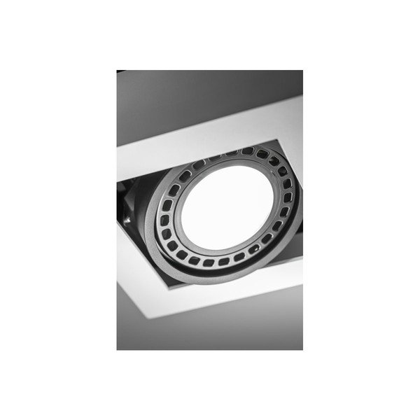 Бяло осветително тяло за таван с метален абажур 18,5x18,5 cm Loid – GTV-image-3