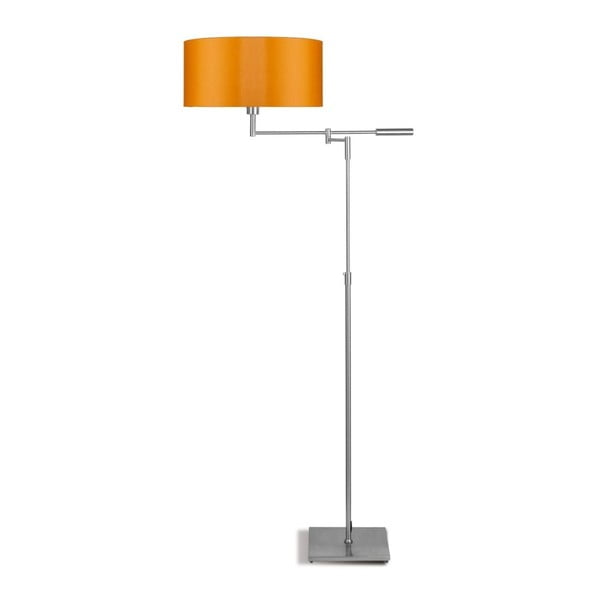 Сива свободностояща лампа с оранжев абажур Berlin - Citylights