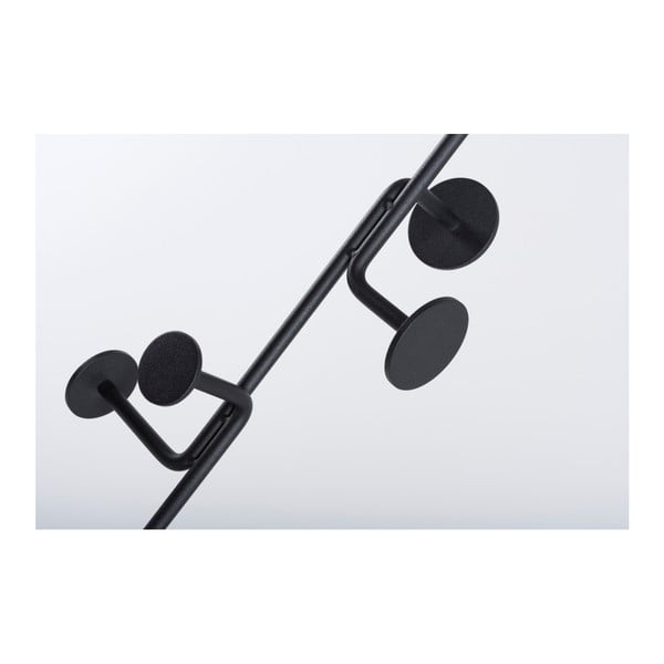 Подова етажерка от масивна дъбова дървесина с черни детайли Hook - Gazzda-image-3