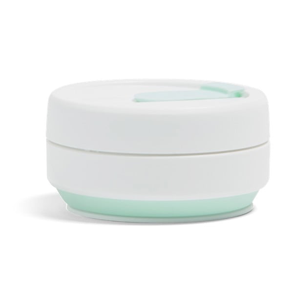 Зелена и бяла сгъваема чаша за пътуване Mint, 355 ml Pocket Cup - Stojo-image-1
