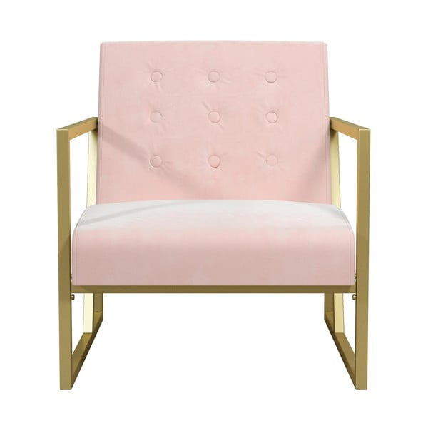 Розов фотьойл с кадифена повърхност Lexington - CosmoLiving by Cosmopolitan