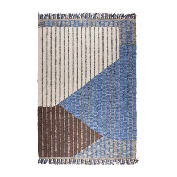 Син/кафяв памучен килим 160x230 cm Hampton – Dutchbone