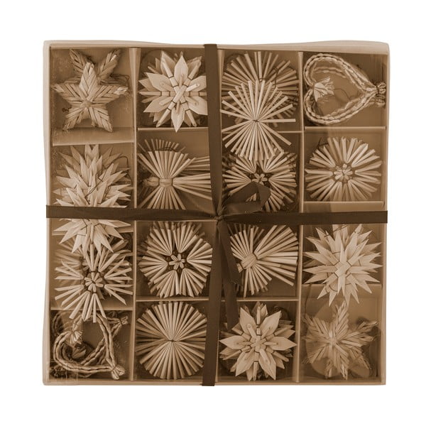 Коледни орнаменти за окачване от слама в комплект от 55 бр. Hirah - Bloomingville-image-1