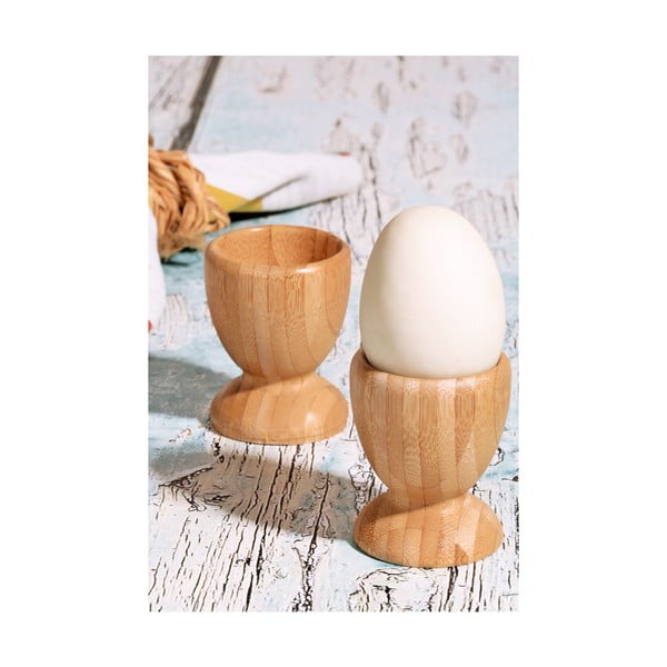 Комплект от 2 бамбукови стойки за яйца Kutahya, ⌀ 6 cm - Kosova