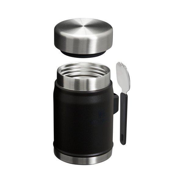 Матово черно термос за храна от неръждаема стомана 400 ml Legendary Food Jar + Spork Black 2.0 – Stanley-image-1