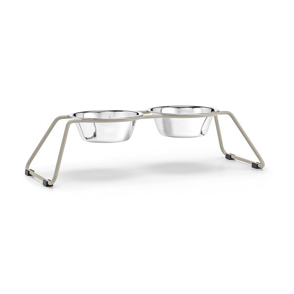 Комплект купички с основа за куче от неръждаема стомана Cena Greige M – MiaCara