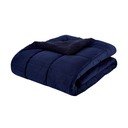 Тъмносиня ватирана покривка от микрофлийс за двойно легло 200x220 cm Cosy Cord - Catherine Lansfield