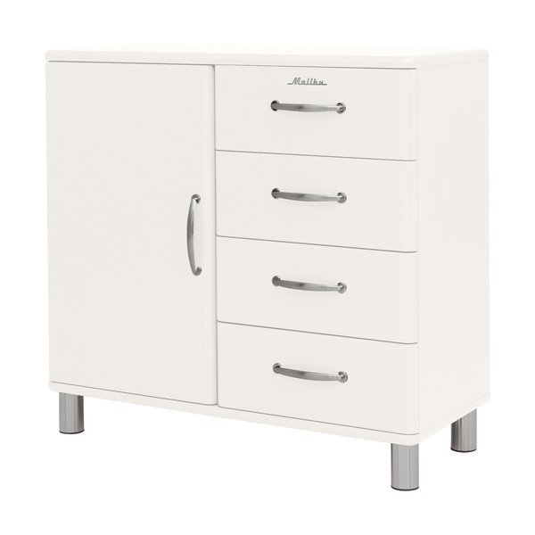 Бял нисък скрин 98x92 cm Malibu - Tenzo-image-1