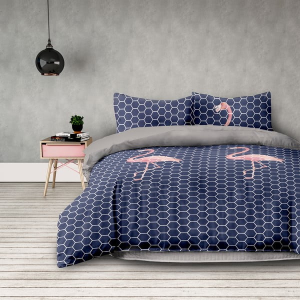 Чаршафи за едно единично легло от микрофибър Flamingo Dark, 140 x 200 cm - AmeliaHome