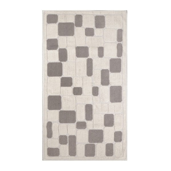 Кремав килим с памучна смес Mosaic Kahve, 120 x 180 cm - Unknown