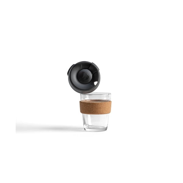 Черна/кафява чаша за път 340 ml Brew Cork Black M – KeepCup-image-1