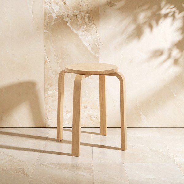 Стол от масивно каучуково дърво в естествен цвят Heva – Premier Housewares-image-1