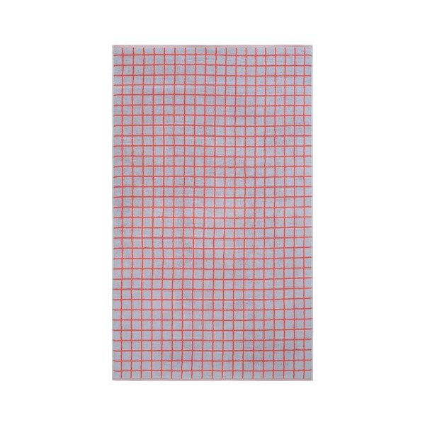 Червена/светлосиня памучна хавлиена кърпа 90x150 cm Grid – Jotex-image-2