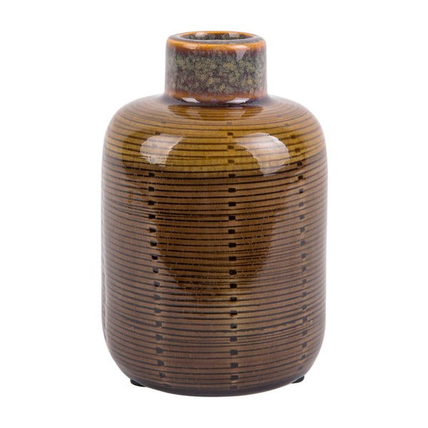 Кафява керамична ваза Бутилка, височина 14 cm - PT LIVING