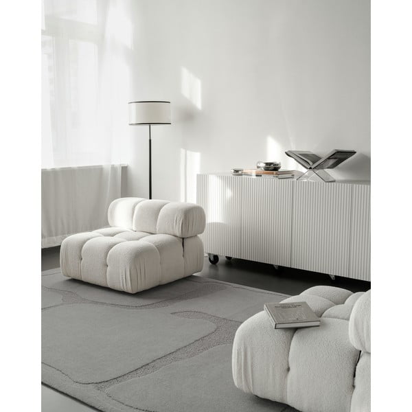 Сив вълнен килим 200x300 cm Morphic Organica – Agnella-image-1