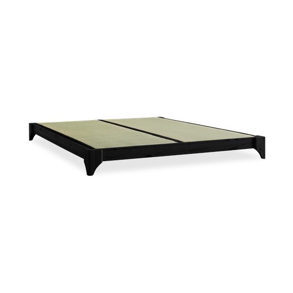 Dvoulůžková postel z borovicového dřeva s matrací a tatami Karup Design Elan Double Latex Black/Black, 160 x 200 cm-image-4