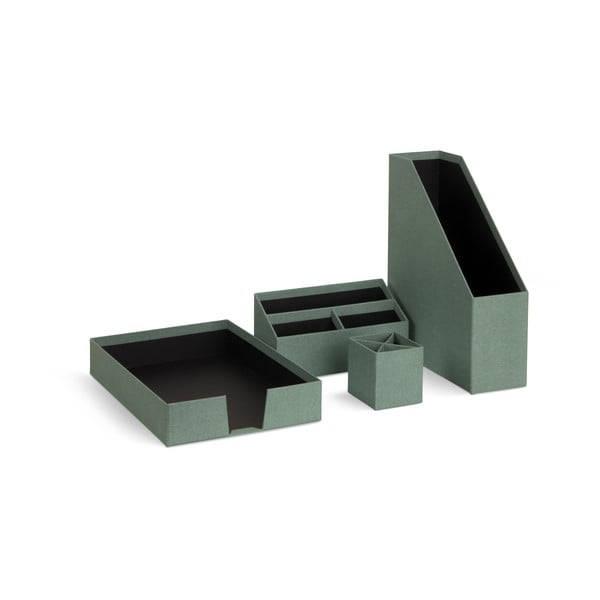 Картонени органайзери в комплект от 4 бр. Hugo Canvas Paper Laminate – Bigso