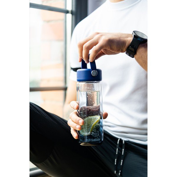 Синя стъклена бутилка  350 ml Fuori – Vialli Design-image-2