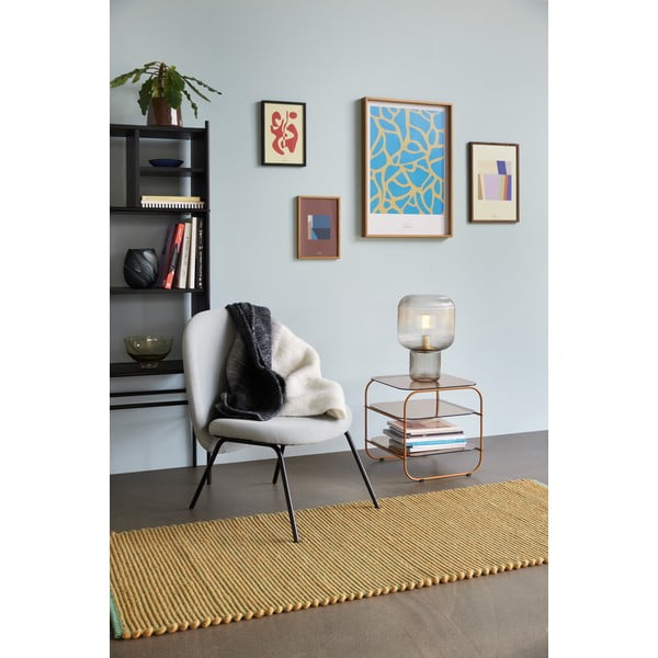 Кафява настолна лампа със стъклен абажур (височина 42 cm) Pirum – Hübsch-image-2