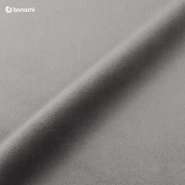 Ъглов диван от сиво кадифе (U-образен) Jodie - Micadoni Home-image-4