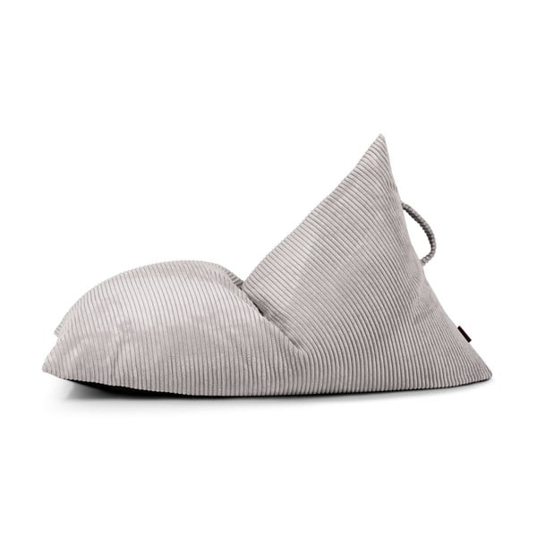 Светлосив детски пуф от рипсено кадифе Razzy – SLOWDOWN