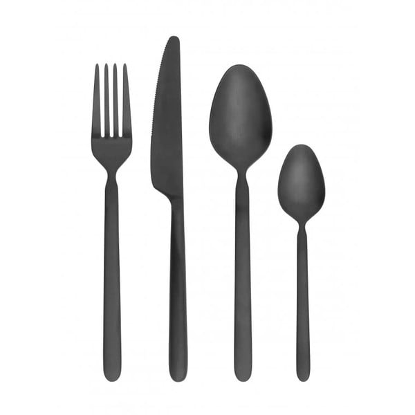 Черен прибори за хранене 16 бр. от неръждаема стомана Stella – Blomus