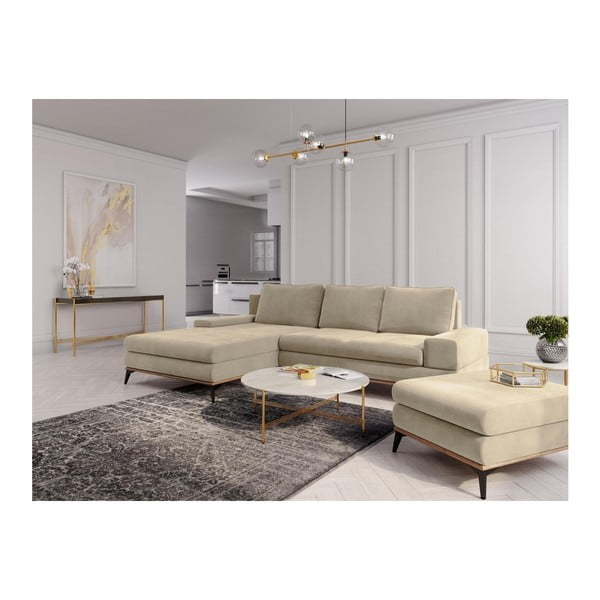 Бежов пуф Planet - Windsor & Co Sofas-image-3