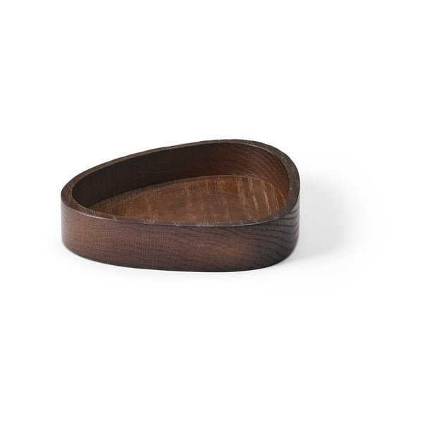 Кафява декоративна дървена кутия за съхранение 14x12,5x3 cm Curve S – LIND DNA
