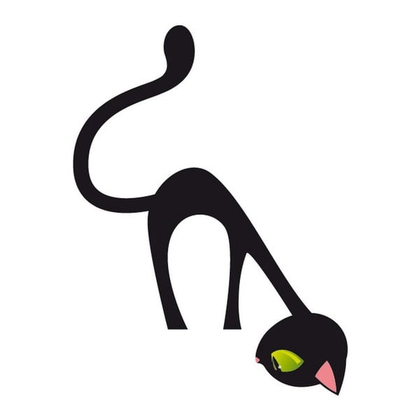 Стикер "Любопитна котка", 17 x 12 cm - Ambiance-image-1