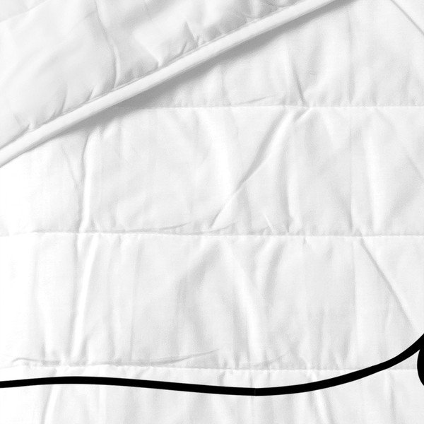 Бяла памучна ватирана покривка за легло 240x260 cm My love - Blanc-image-2