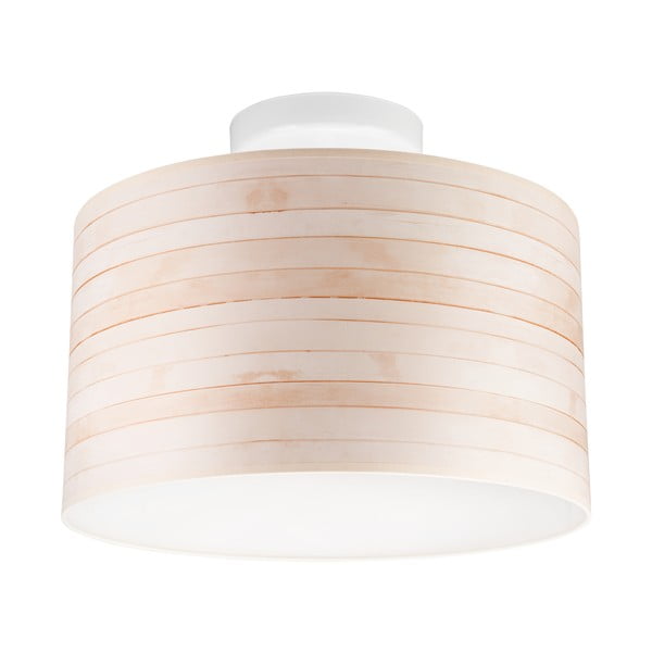 Светлокафява лампа за таван с текстилен абажур ø 35 cm Print - LAMKUR